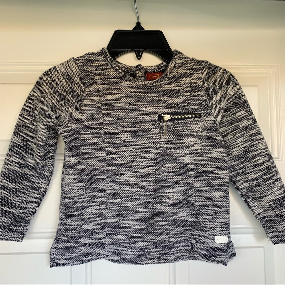 •7 For All Mankind• Zipper Pocket Sweater-Size 3T
